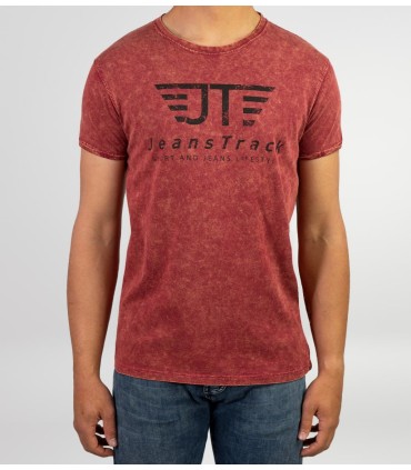 Camiseta Básica JeansTrack Snow Rojo Hombre